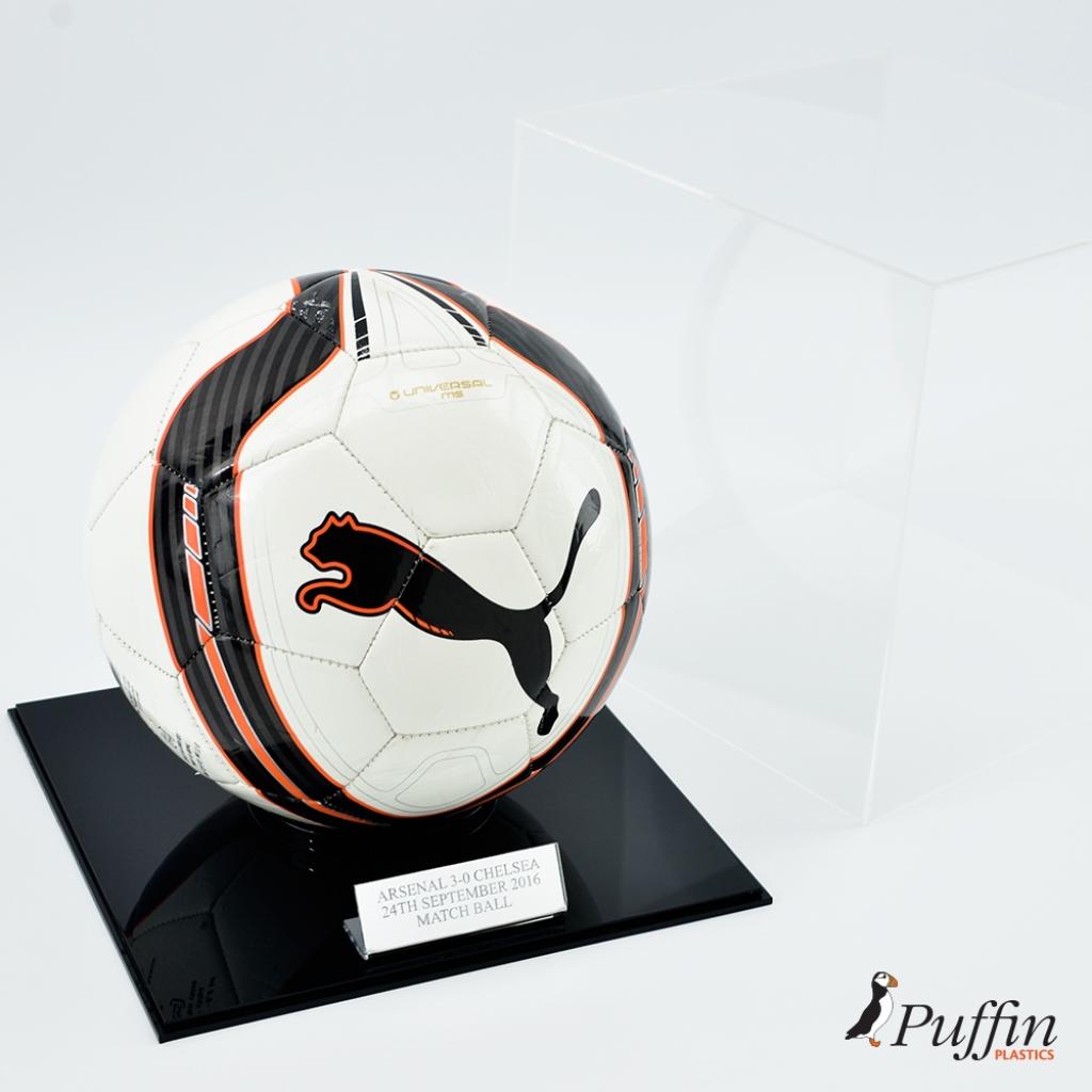 Perspex Acrylic Football Display Case Puffin Plastics