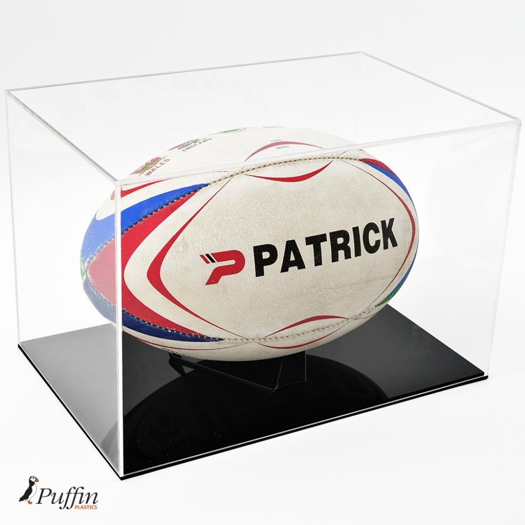 Rugby Ball Display Case Puffin Plastics