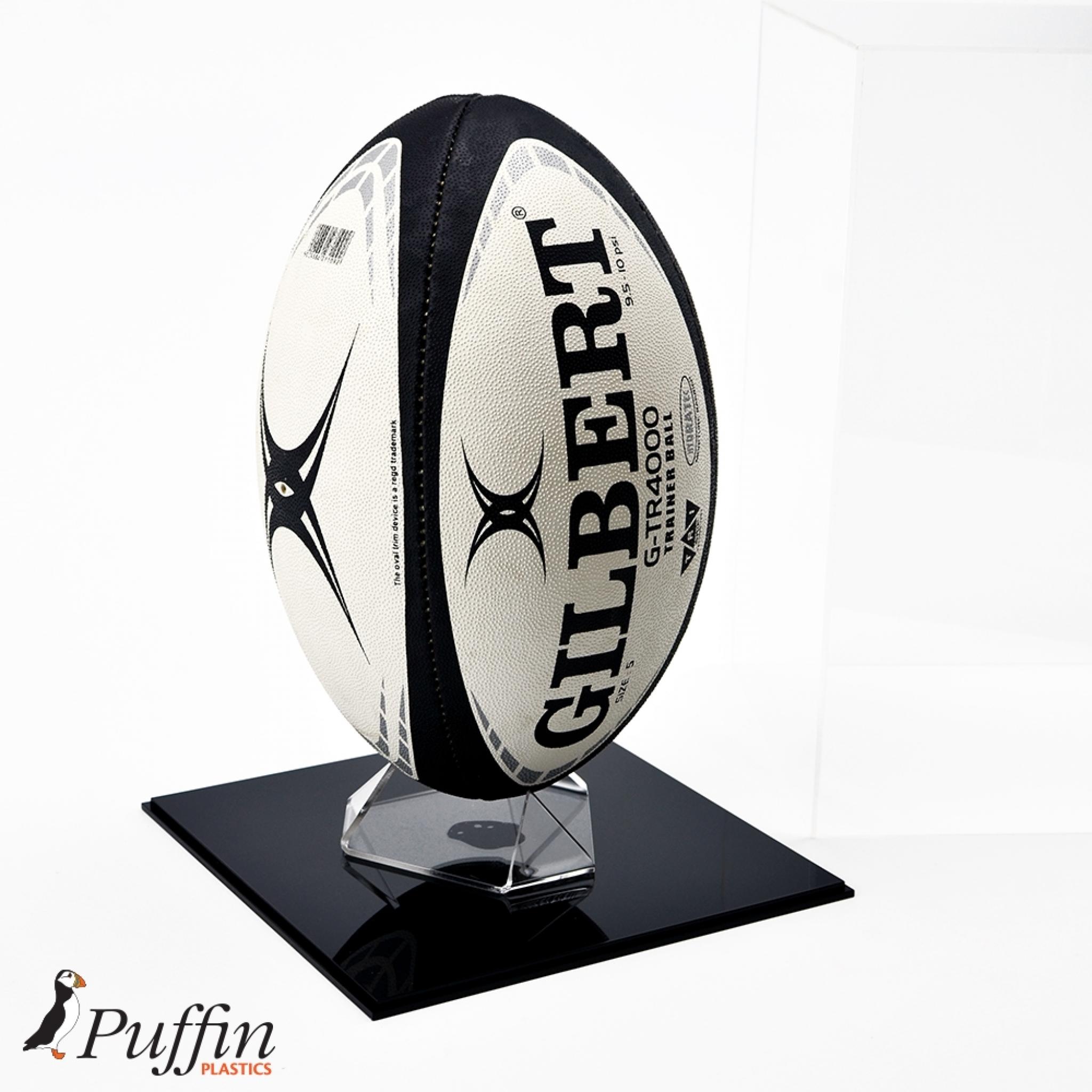 Deluxe Acrylic Rugby Ball Case Puffin Plastics