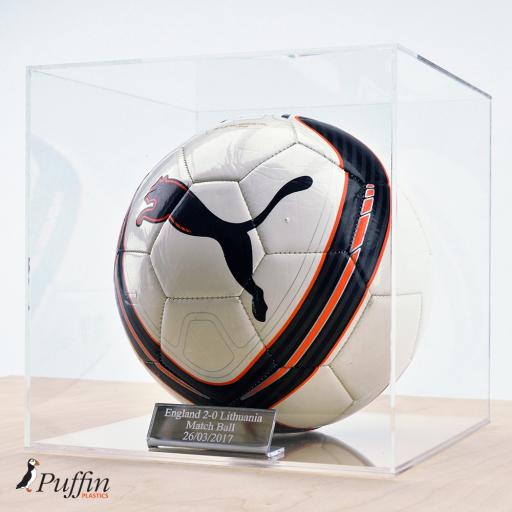 Football Display Case - Clear Base