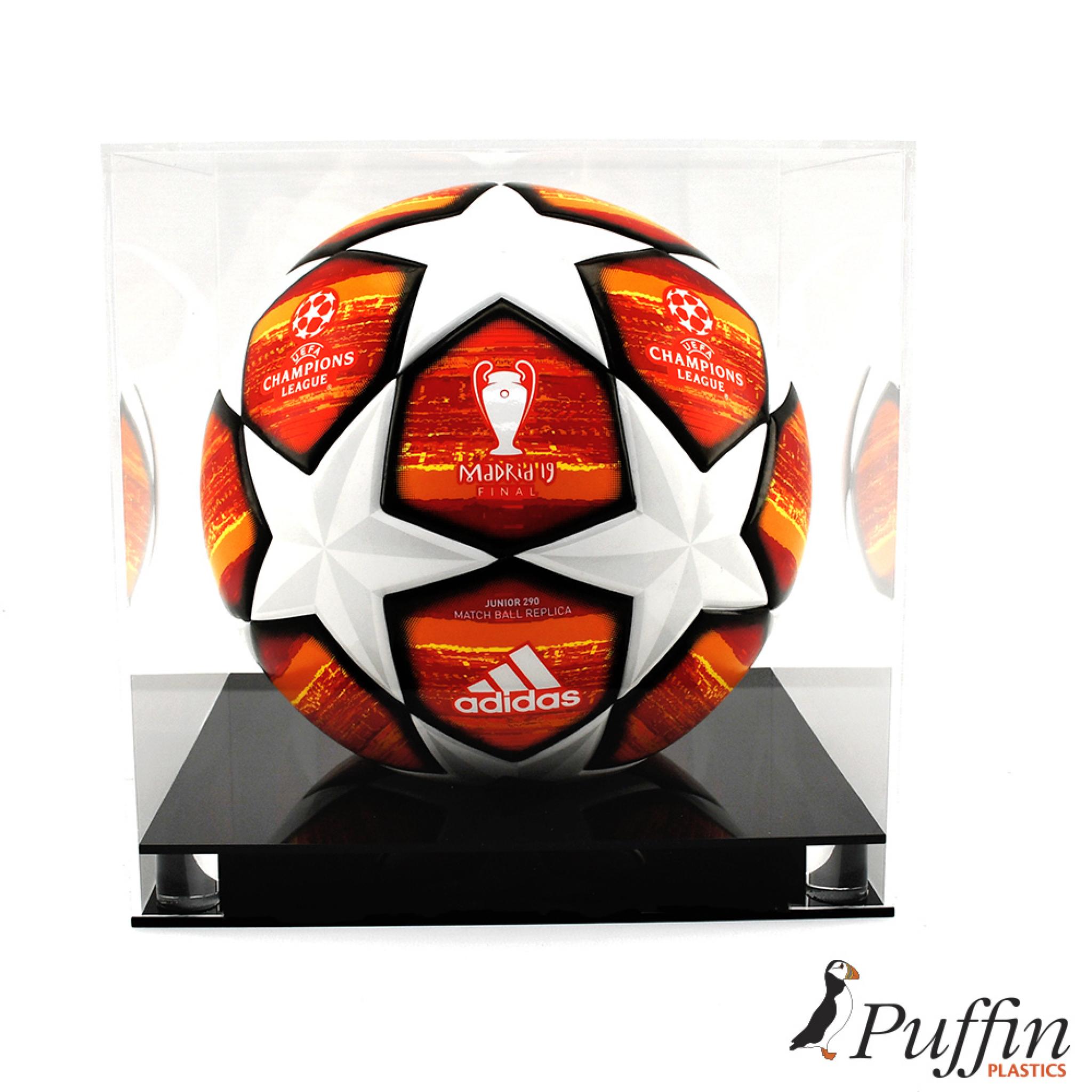 Football Display Case Superior Colour Base Puffin Plastics