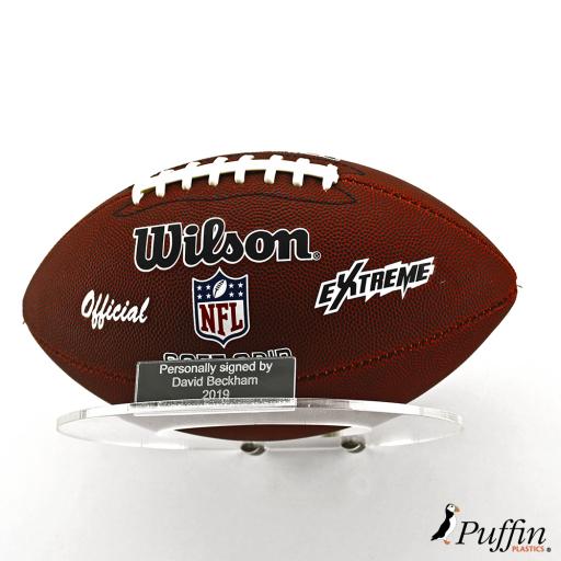 American Football Landscape Wall Stand With Inscription