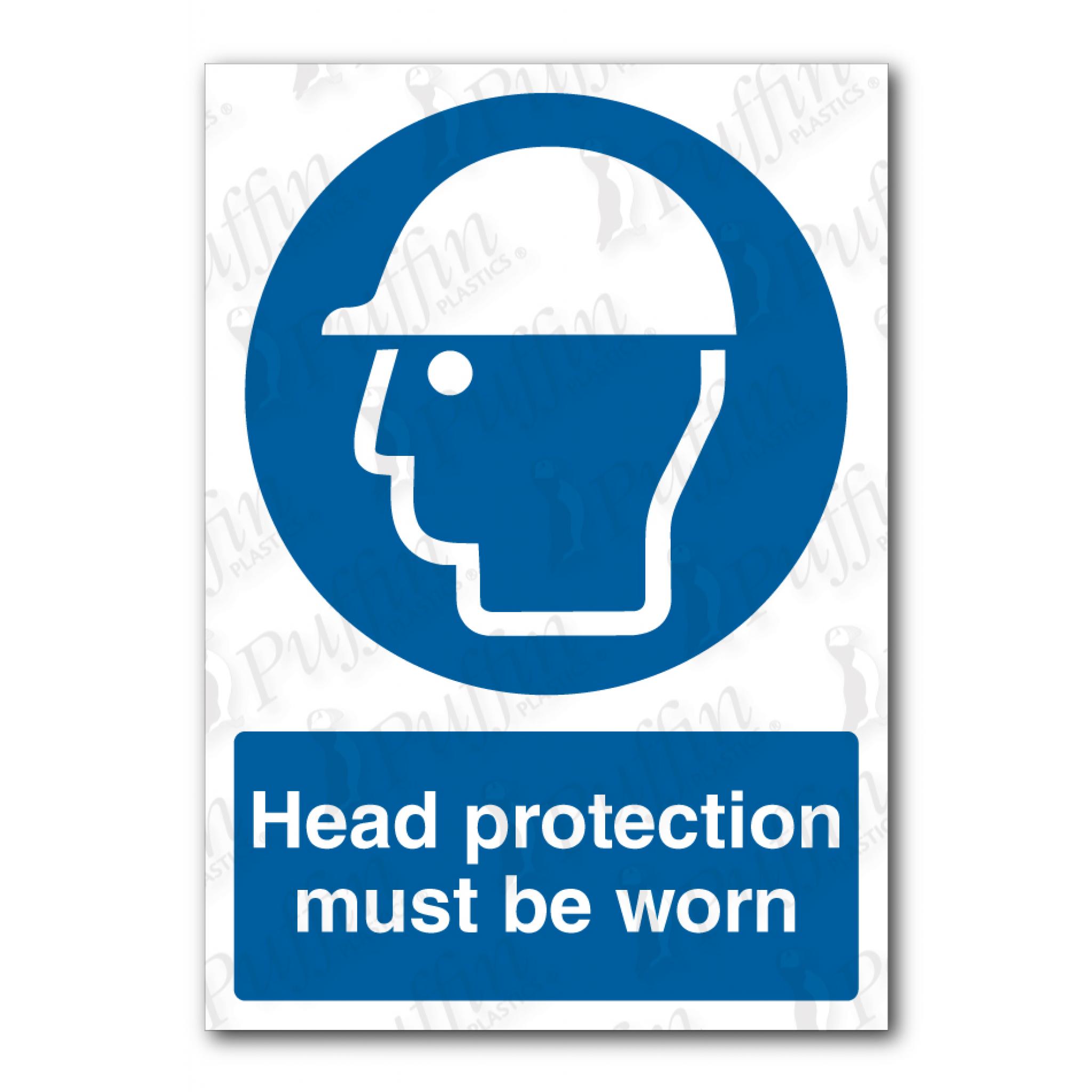 Safety Signs Head Protection Must Be Worn Sign