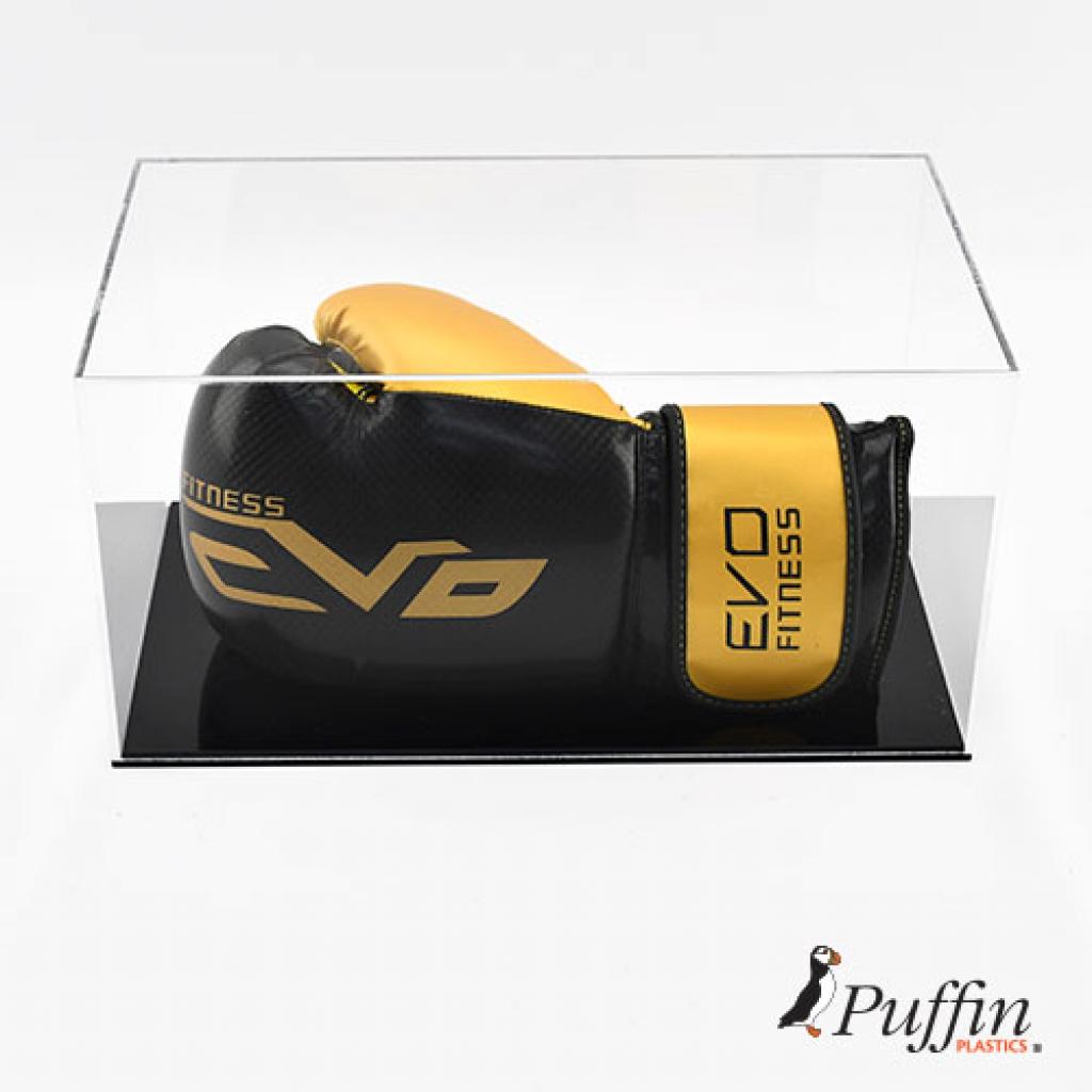 Boxing Glove Display Case Single Landscape Puffin Plastics