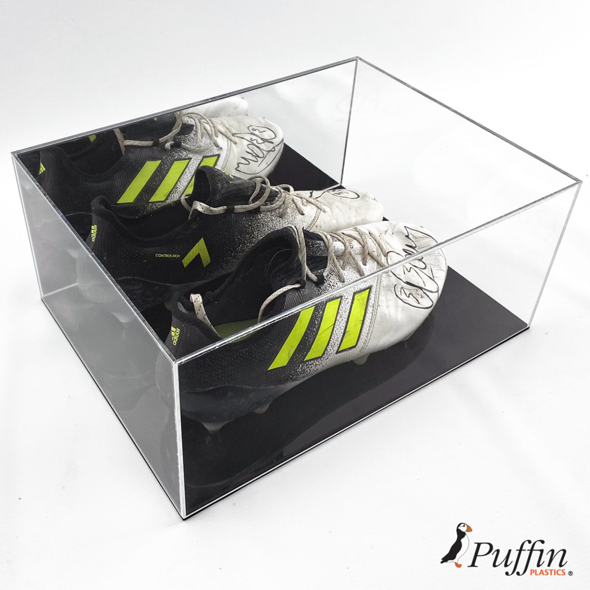 Football Boot Display Case Double Boot Puffin Plastics