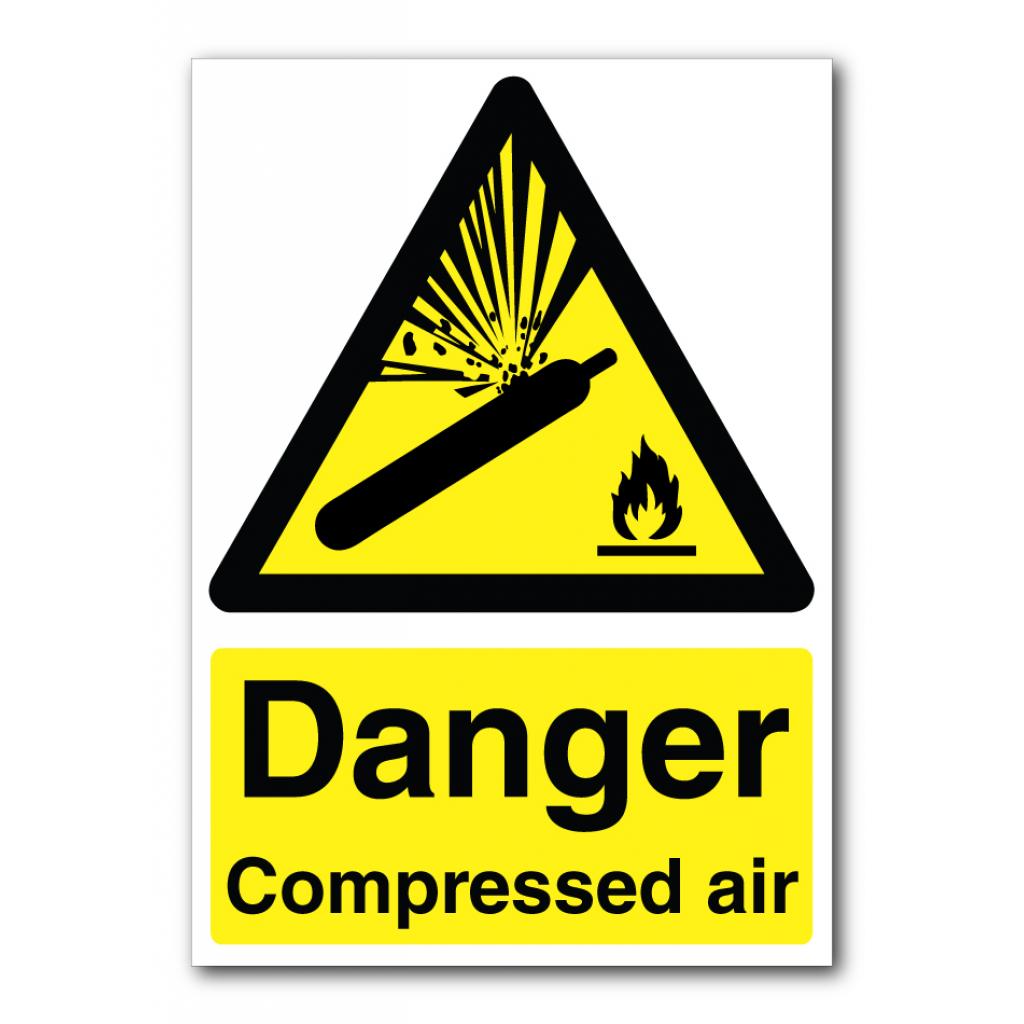 Safety Signs Danger Compressed Air Flammable Sign