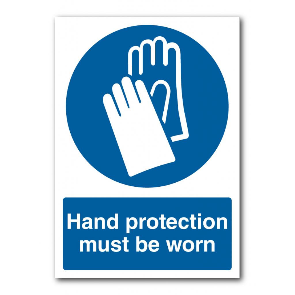 Safety Signs - Mandatory Signs - Hand Protection Must Be Worn Sign