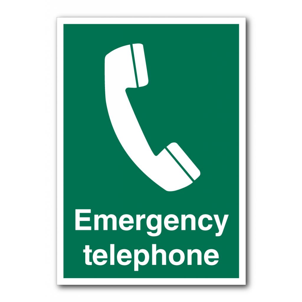 Emergency Telephone Safety Sign