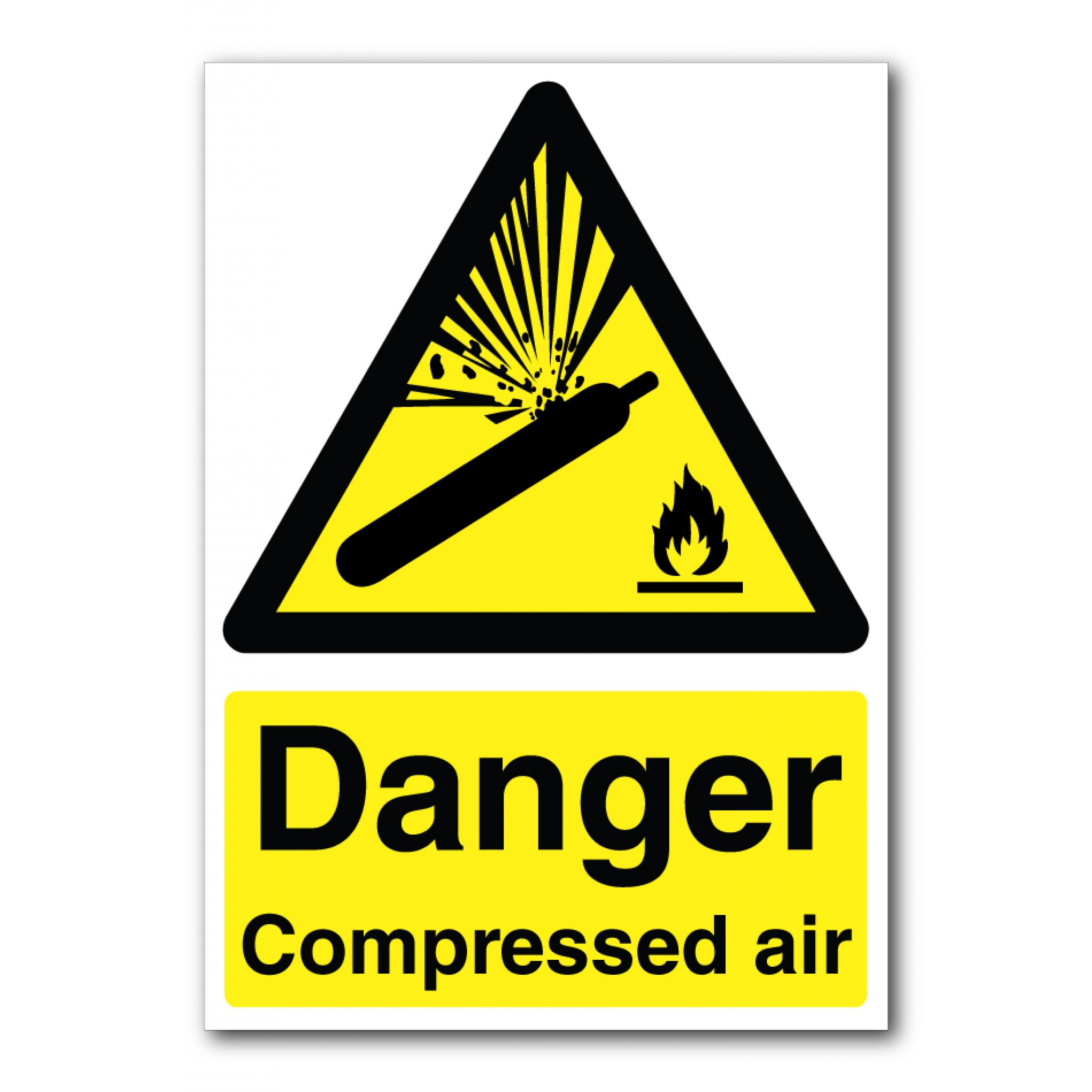 Safety Signs Hazard Signs Danger Compressed Air Flammable Sign
