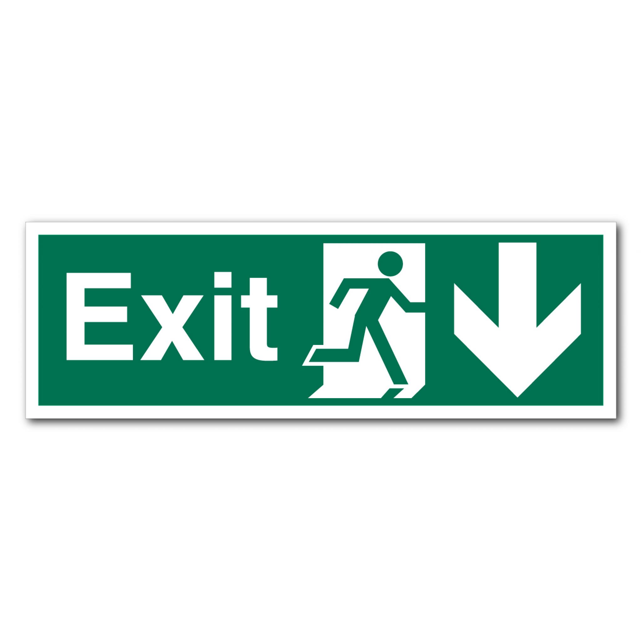 Safety Signs - Safety Condition Signs - Exit Down Sign