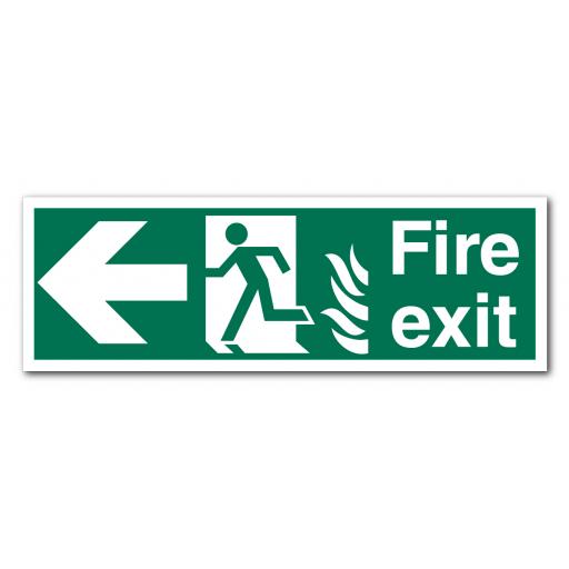 Fire Exit Left NHS Sign