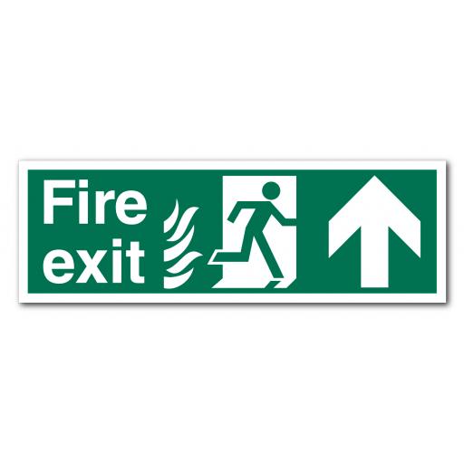 Fire Exit Up NHS Sign
