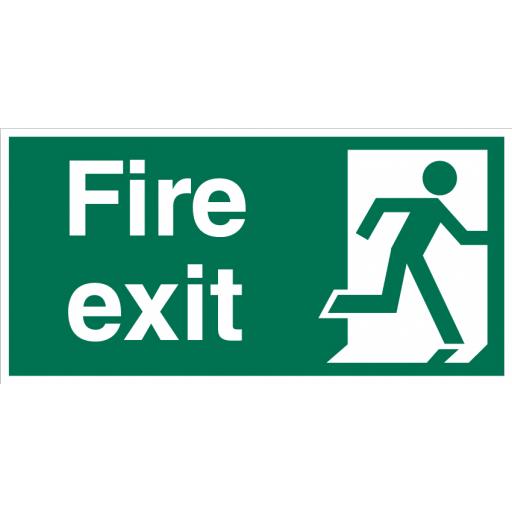 Fire Exit Right No Arrow Sign