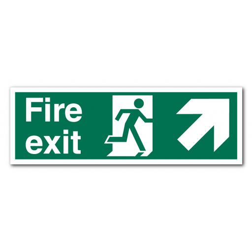 Fire Exit Up Right Sign