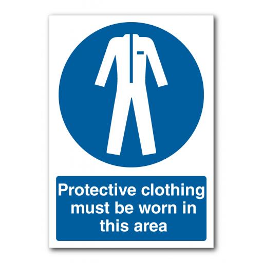 Protective Clothing Must Be Worn In This Area Sign