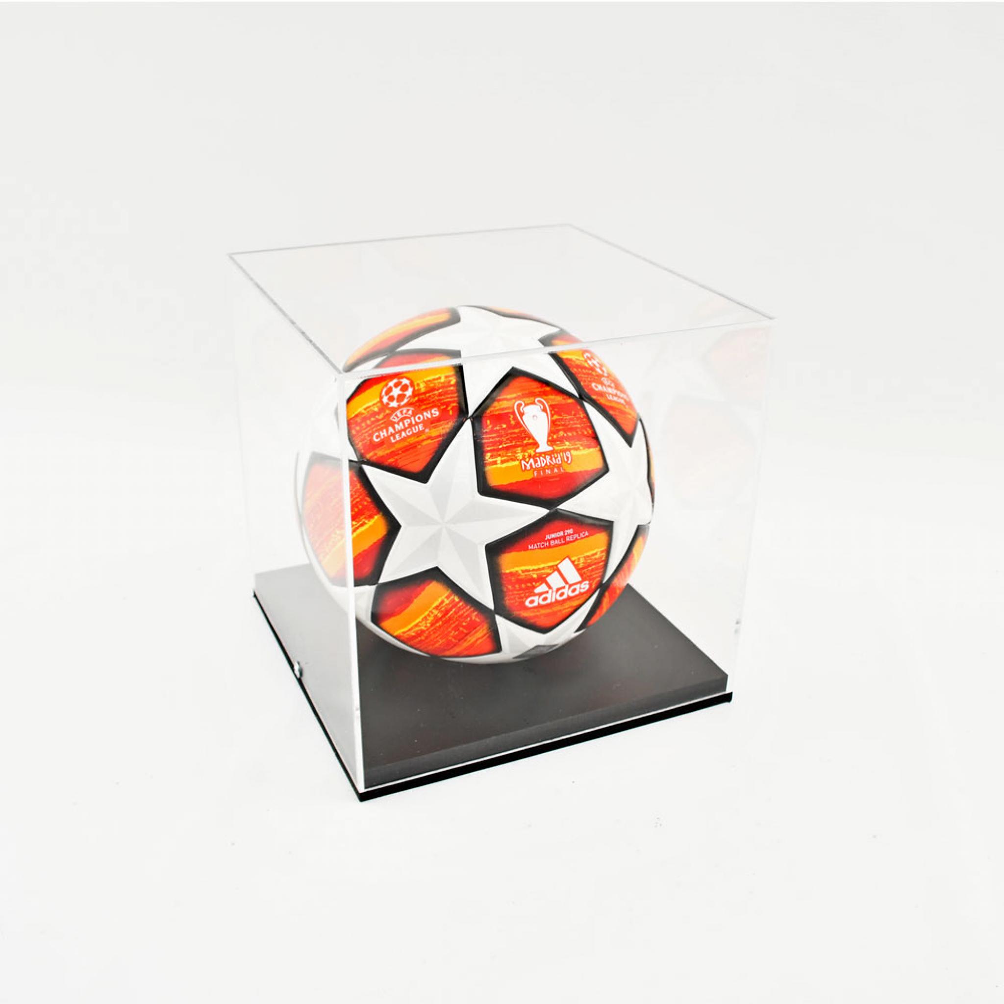 Perspex Football Display Case Foamex Base Puffin Plastics