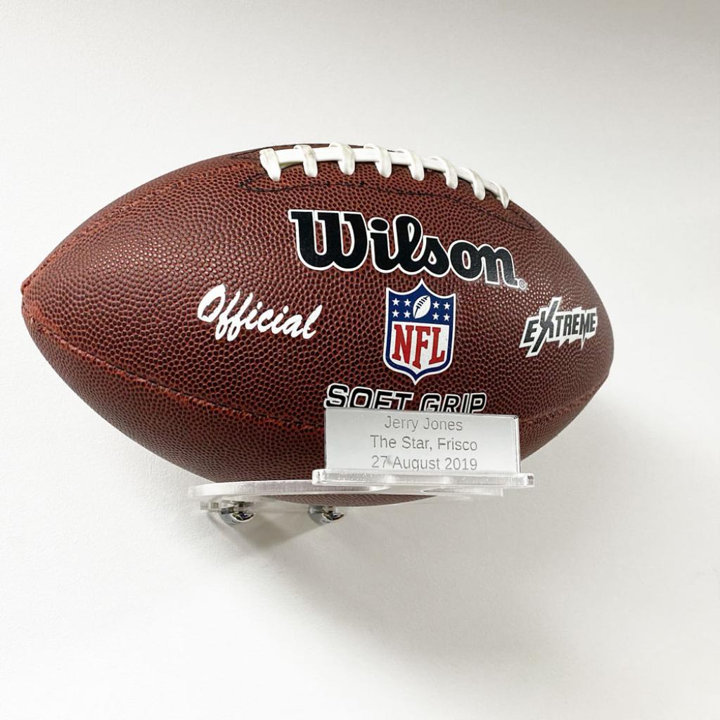 Inscribed Landscape American Football Wall Bracket