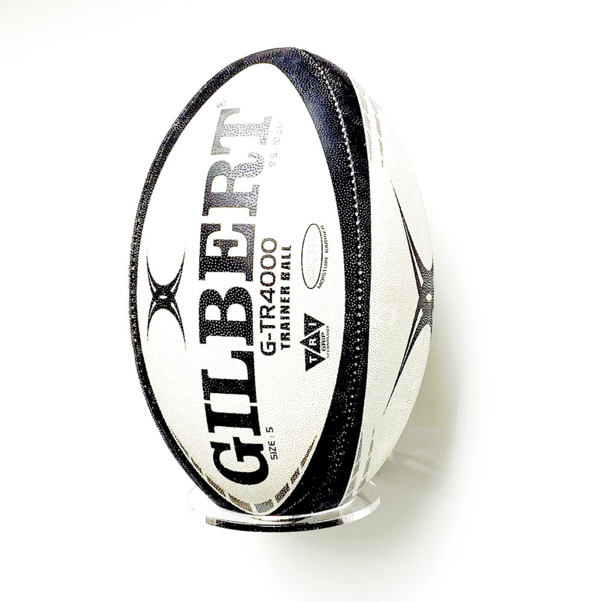 Portrait Rugby Ball Holder Wall Bracket Puffin Plastics