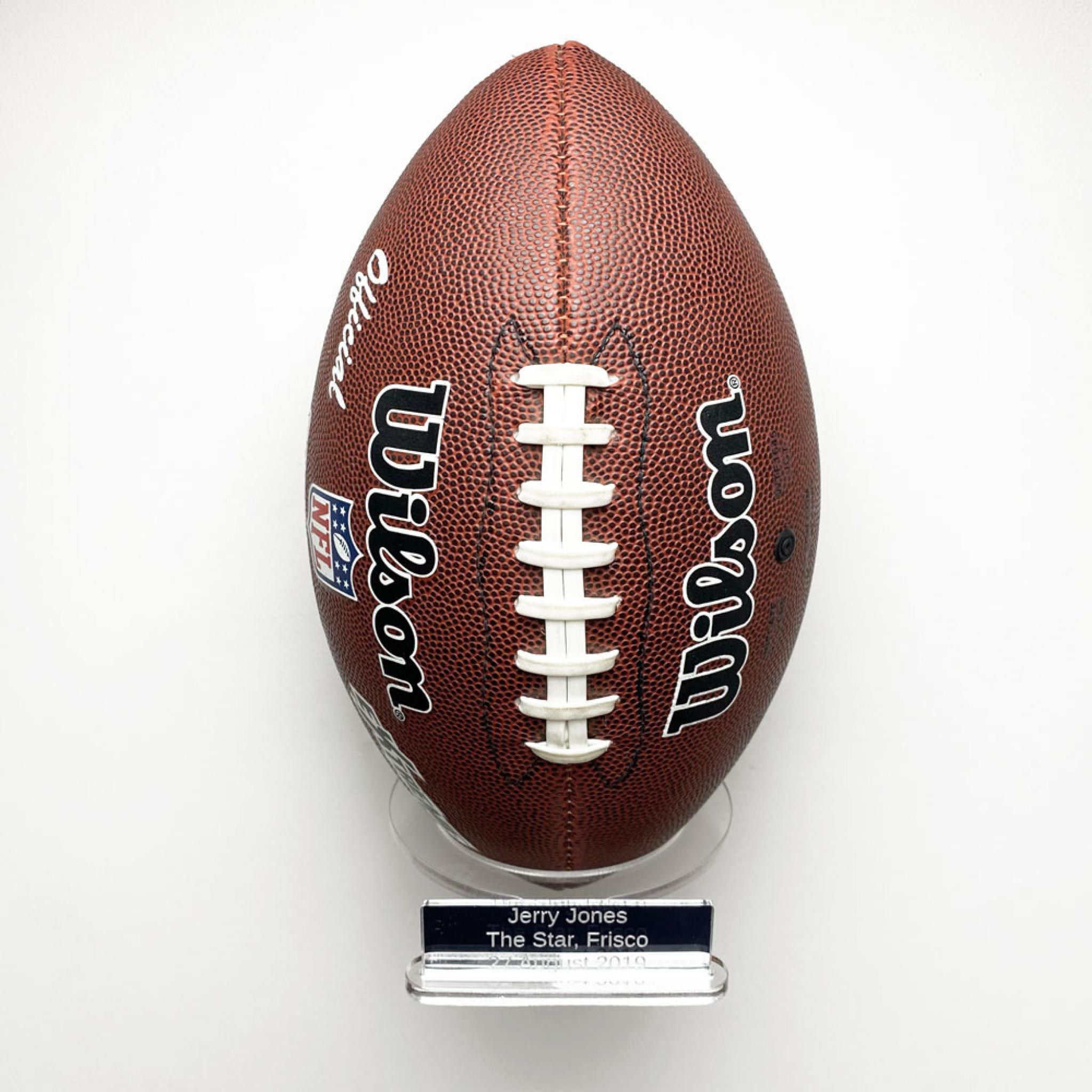 Inscribed Portrait American Football Wall Bracket