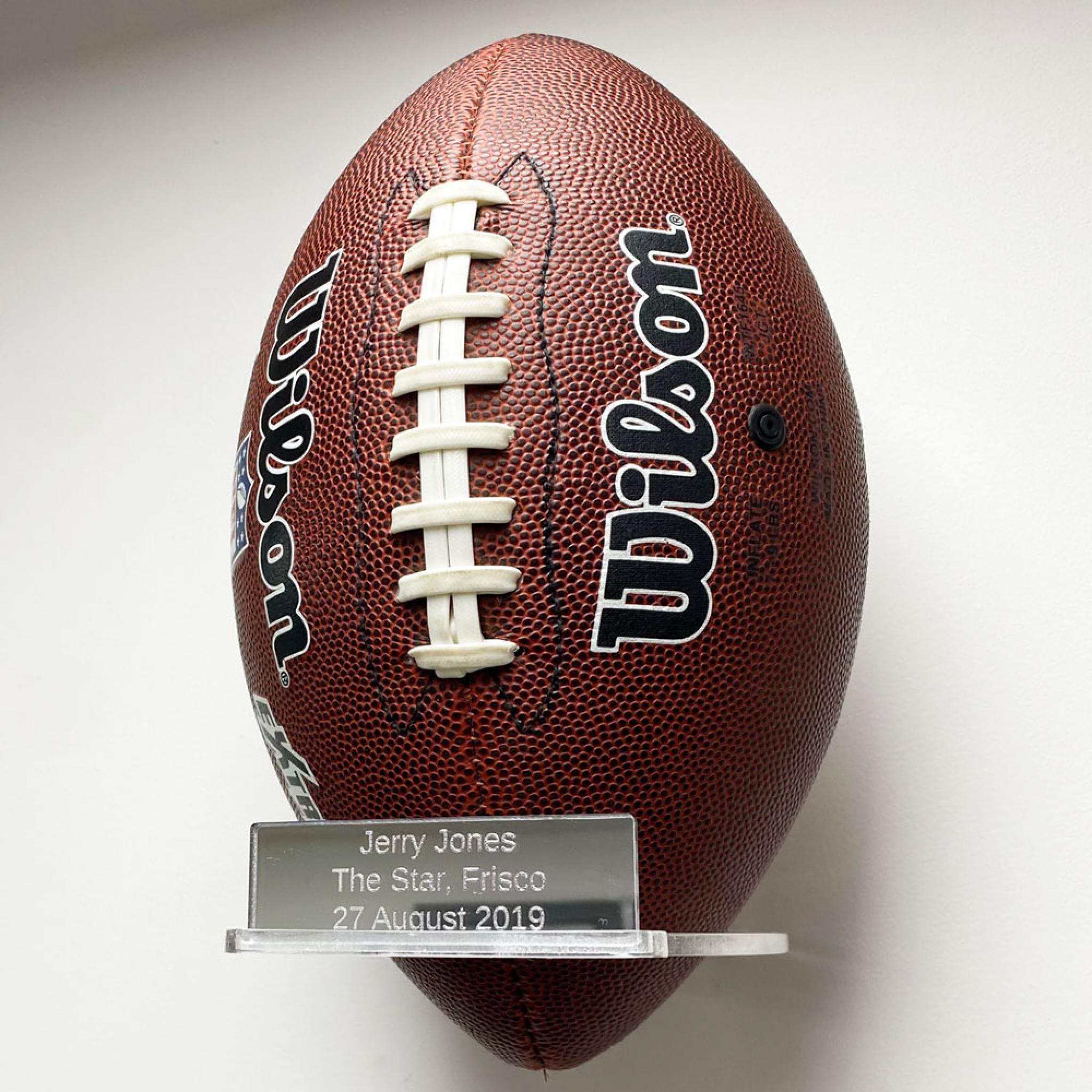Inscribed Portrait American Football Wall Bracket