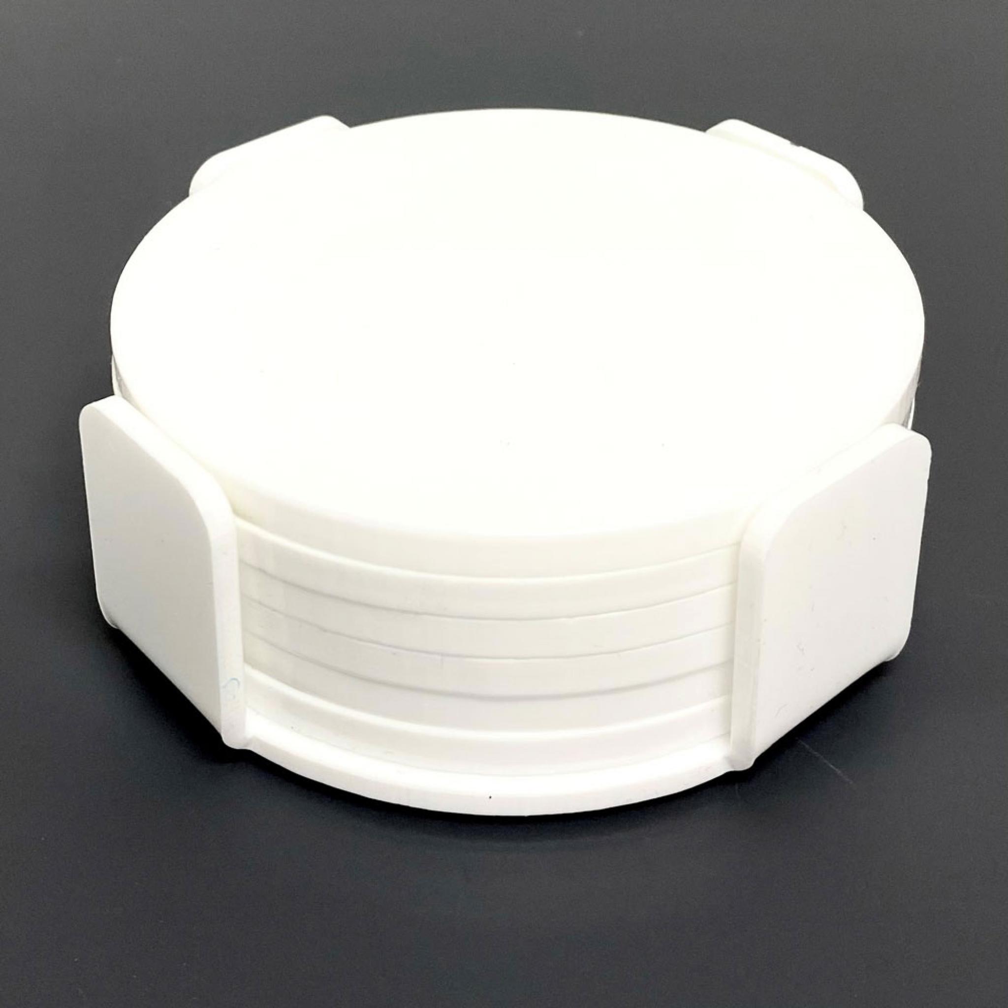 White Coasters - 6 Pack | Puffin Plastics | Puffin Plastics