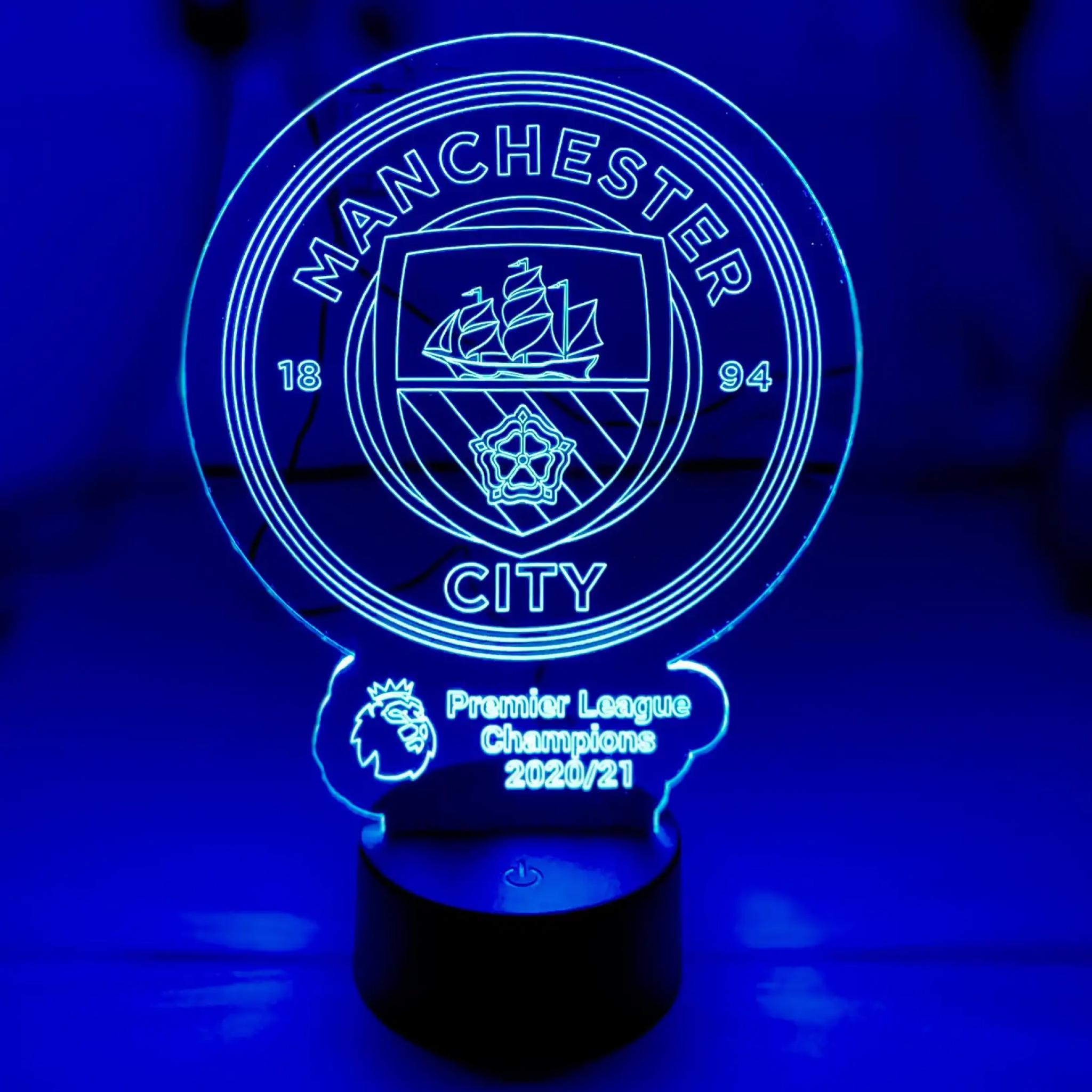 Manchester City Premier League Champions LED Light Puffin Plastics