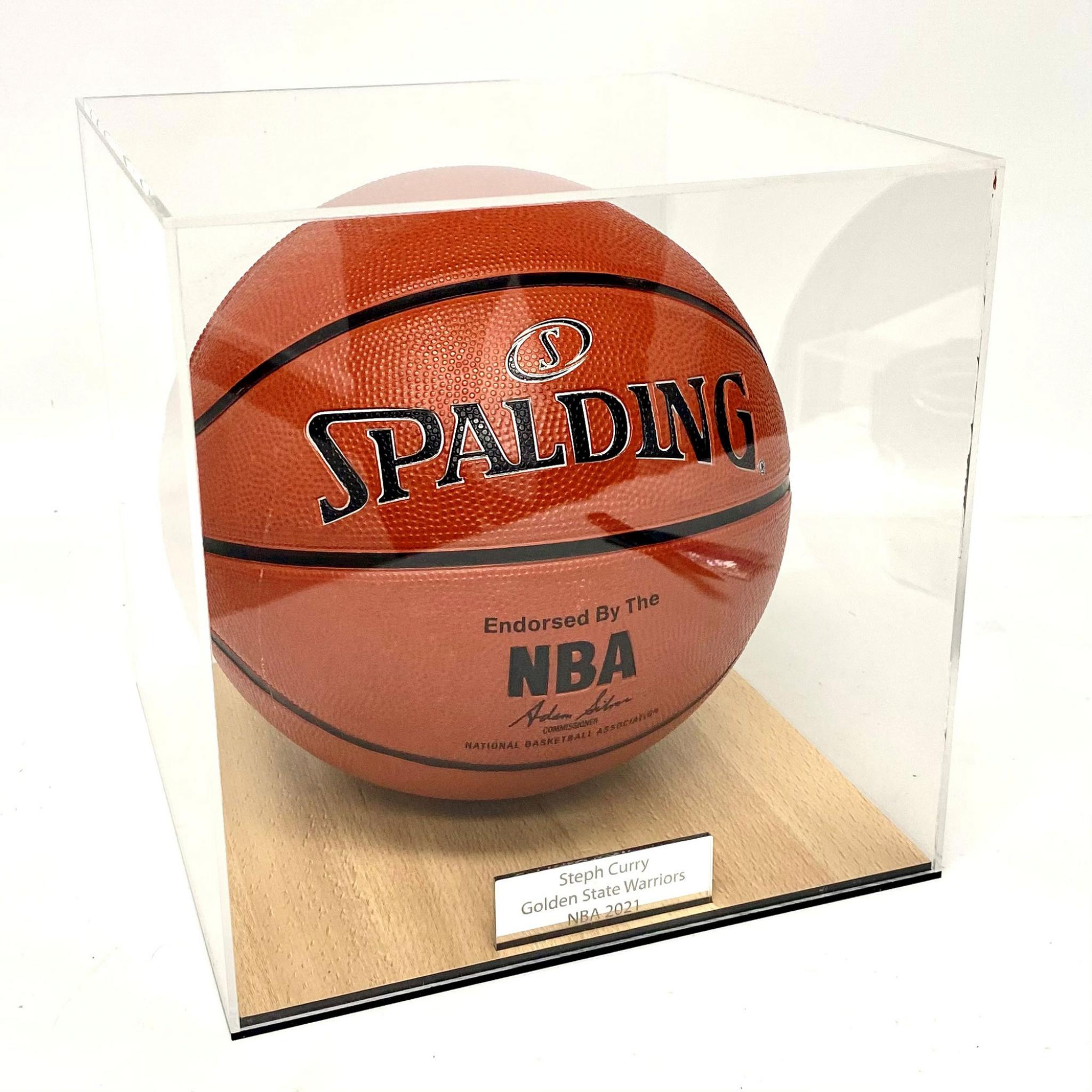 Basketball Display Case - Court Effect Base | Puffin Plastics