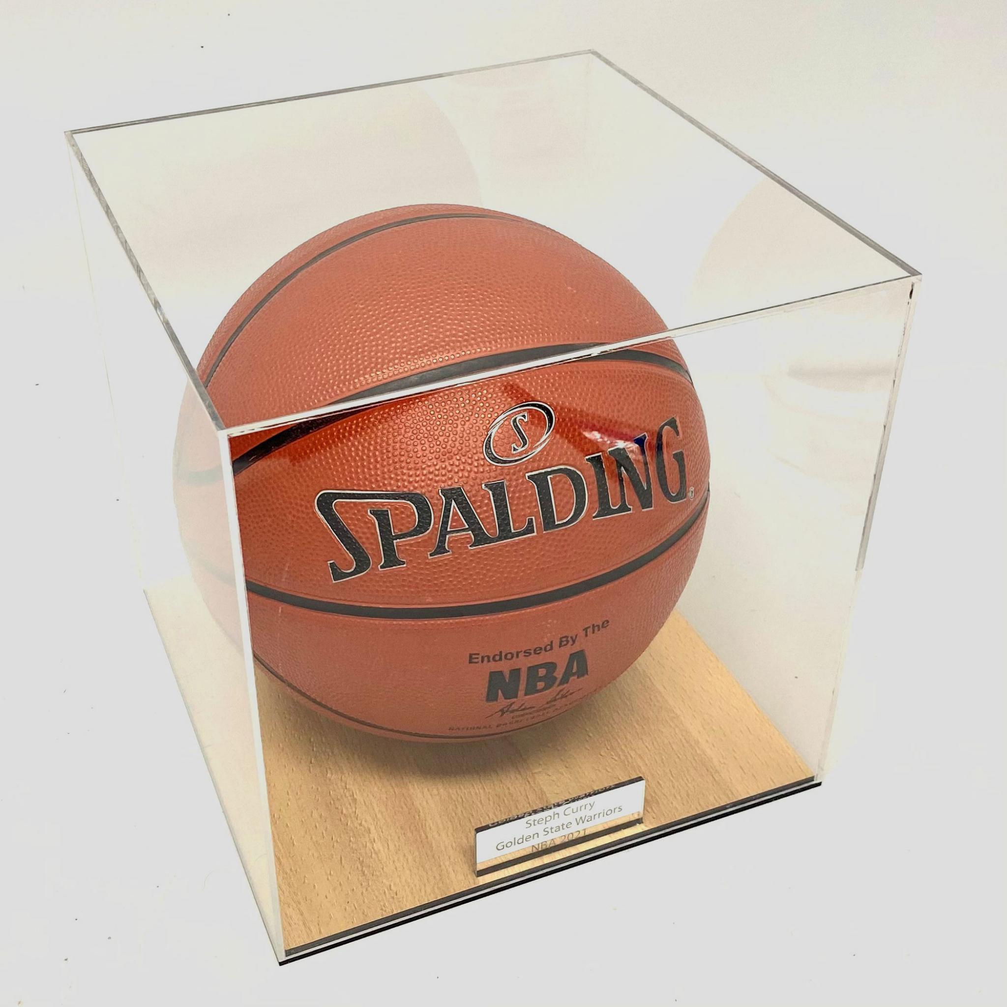 Basketball Display Case - Court Effect Base | Puffin Plastics