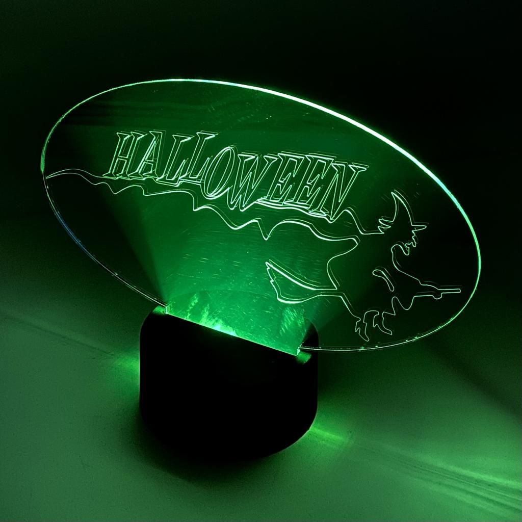Halloween Witch LED Mirror Light Puffin Plastics
