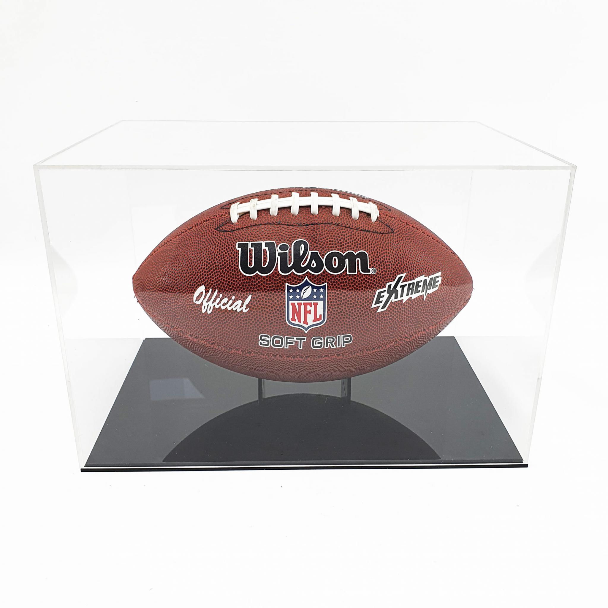 American Football Display Case Black Puffin Plastics
