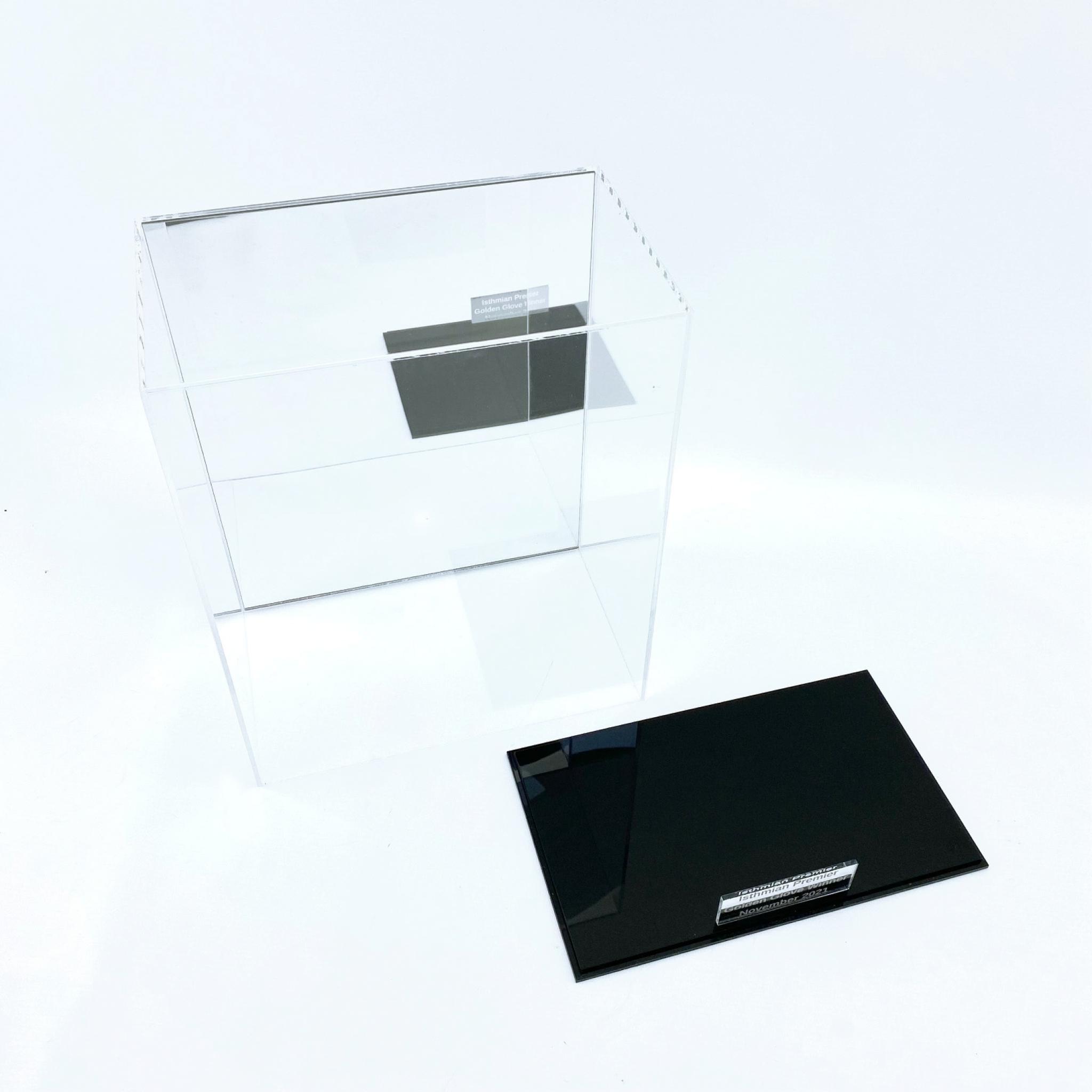 Goalkeeper Glove Display Case Mirror Back Puffin Plastics