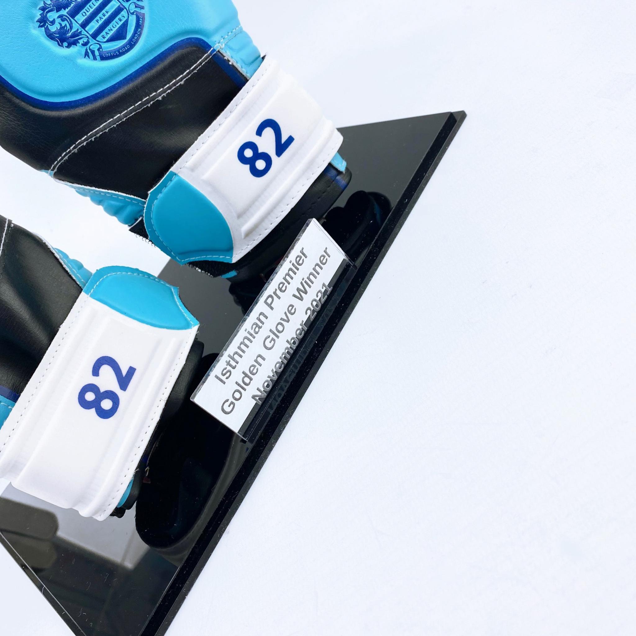 Goalkeeper Glove Display Case With Mirror Back Puffin Plastics